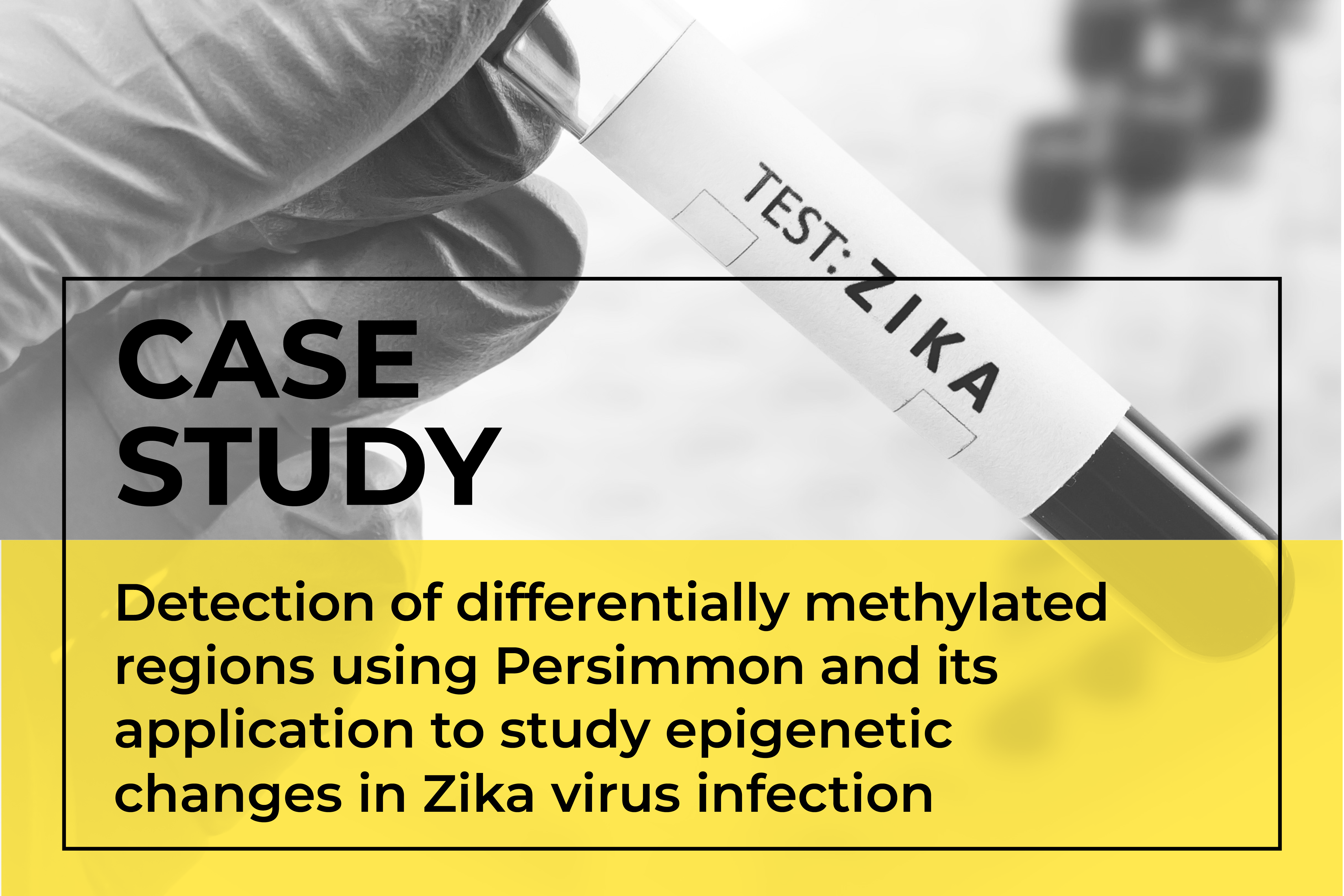 Hand holding Zika test with blood